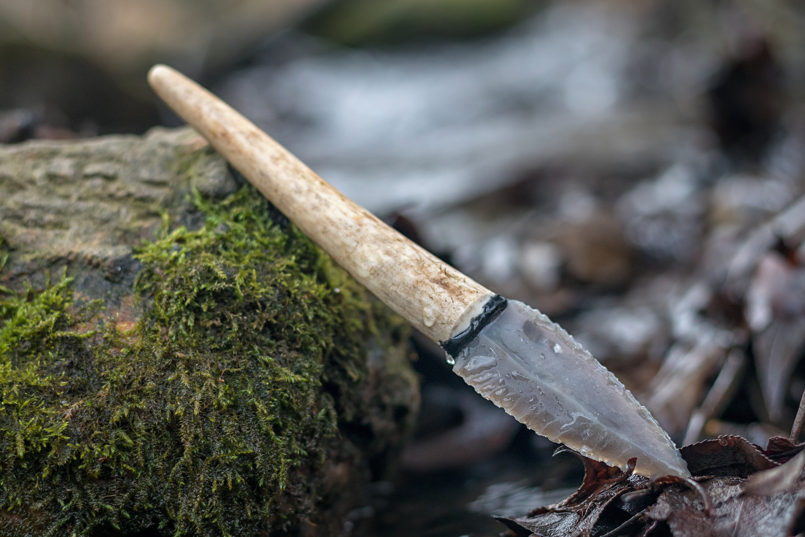 flint knife - stone age tool